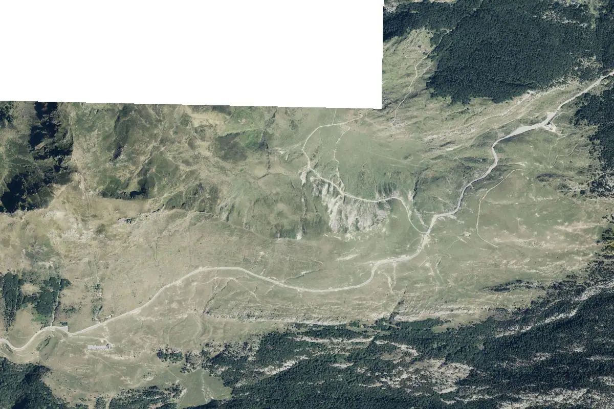 Aerial photo of the Belagua area