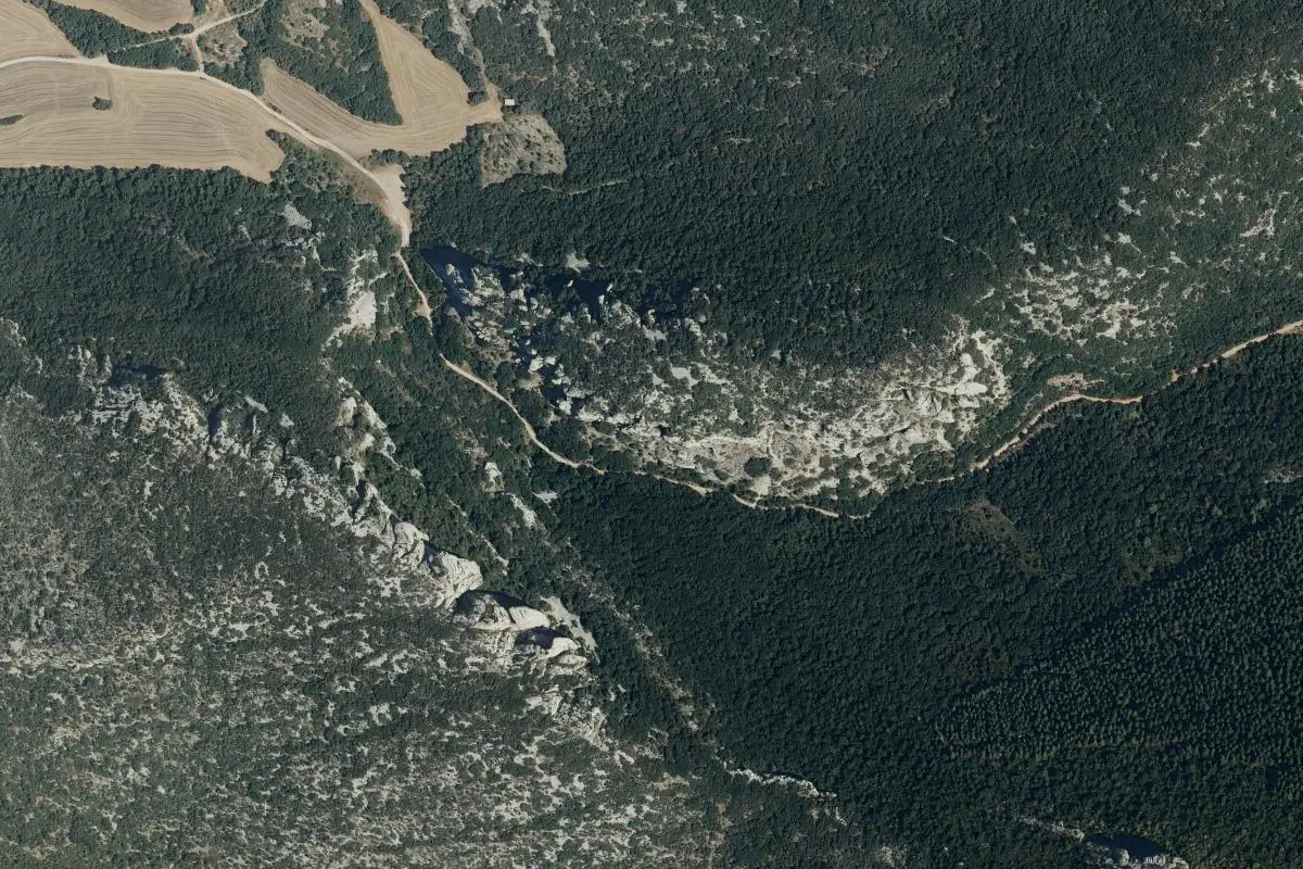 Foto aérea de la zona de Peñartea