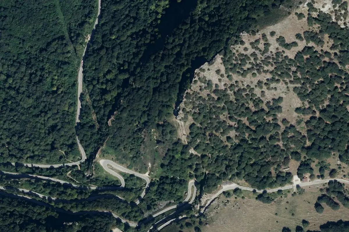 Aerial photo of the Puerto de Urbasa area