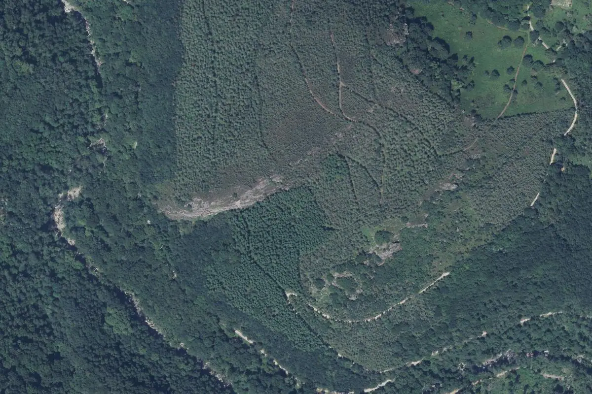 Foto aérea de la zona de Amasola Leitzaran