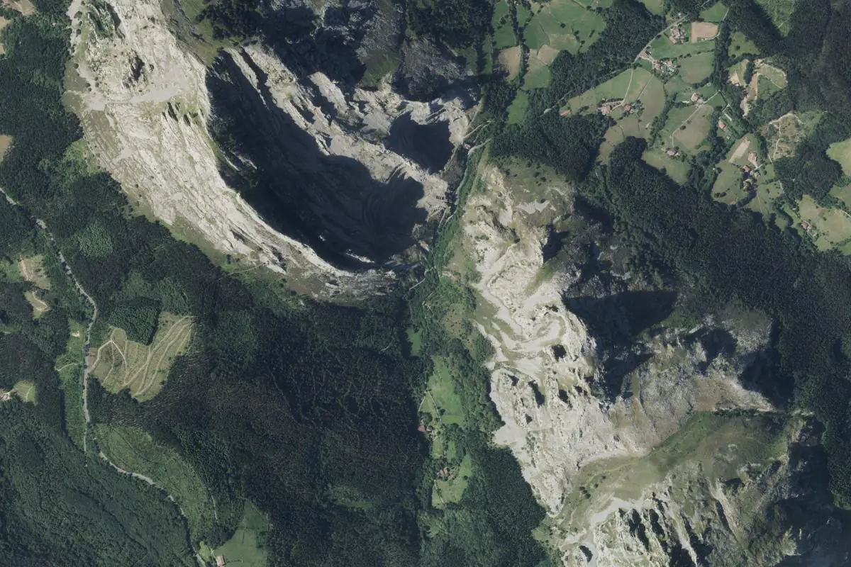 Aerial photo of the Atxarte area