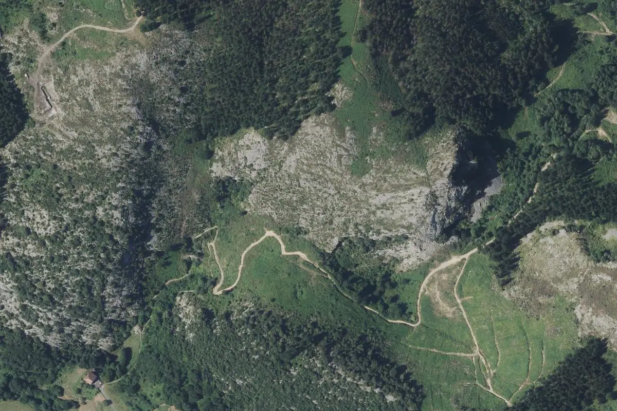 Aerial photo of the Baltzola area