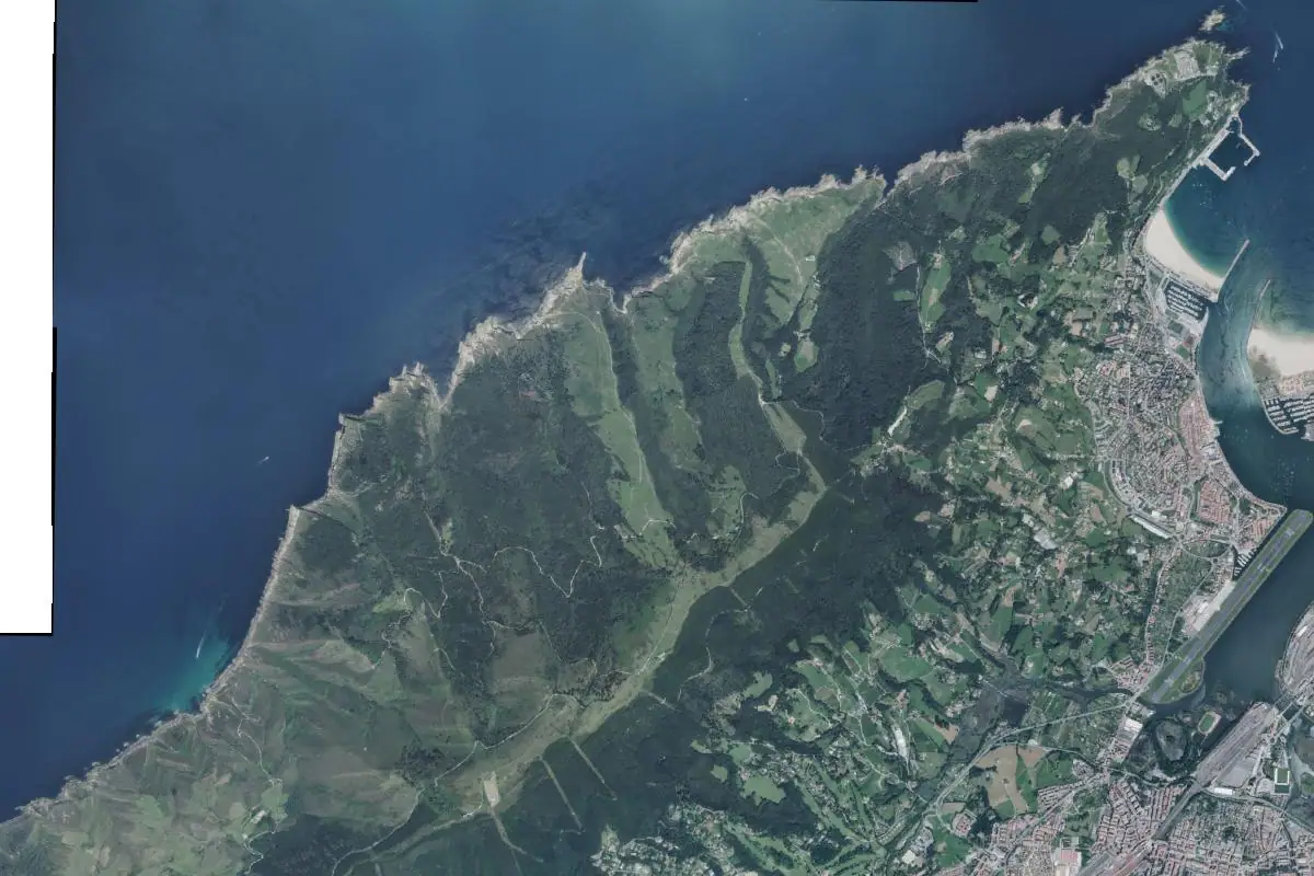 Aerial photo of the Jaizkibel area