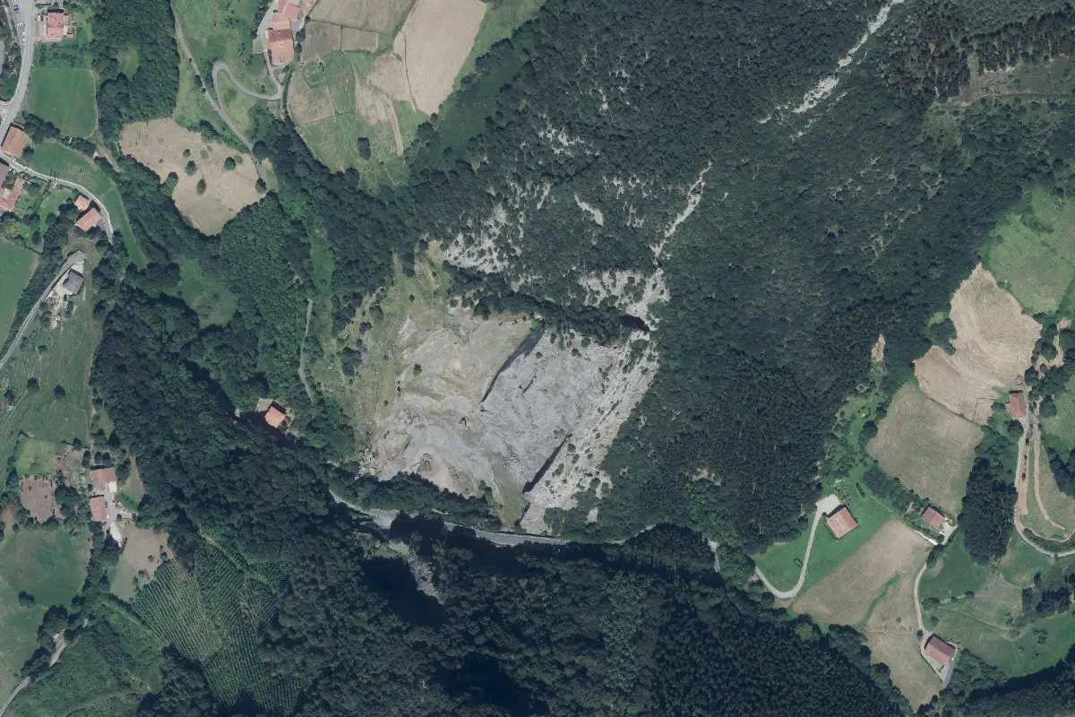 Aerial photo of the Jentilbaratza area