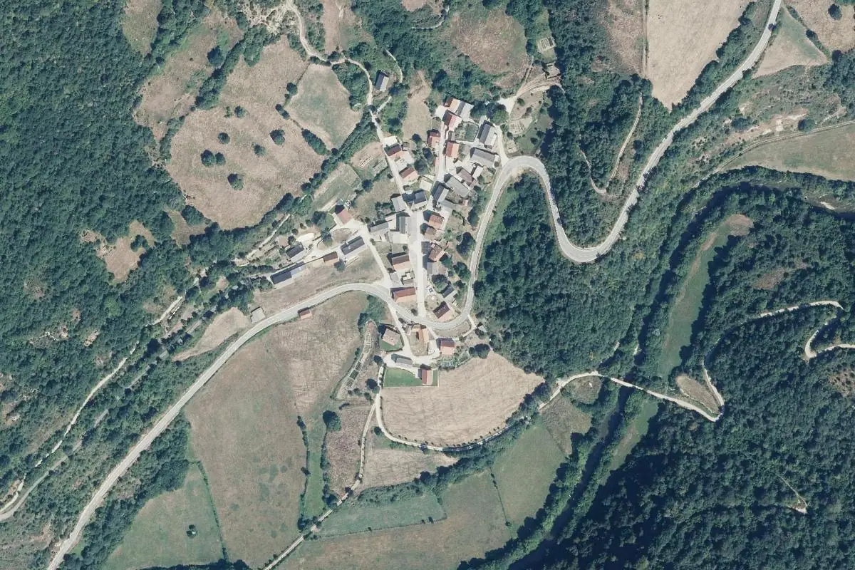 Aerial photo of the Orbara area