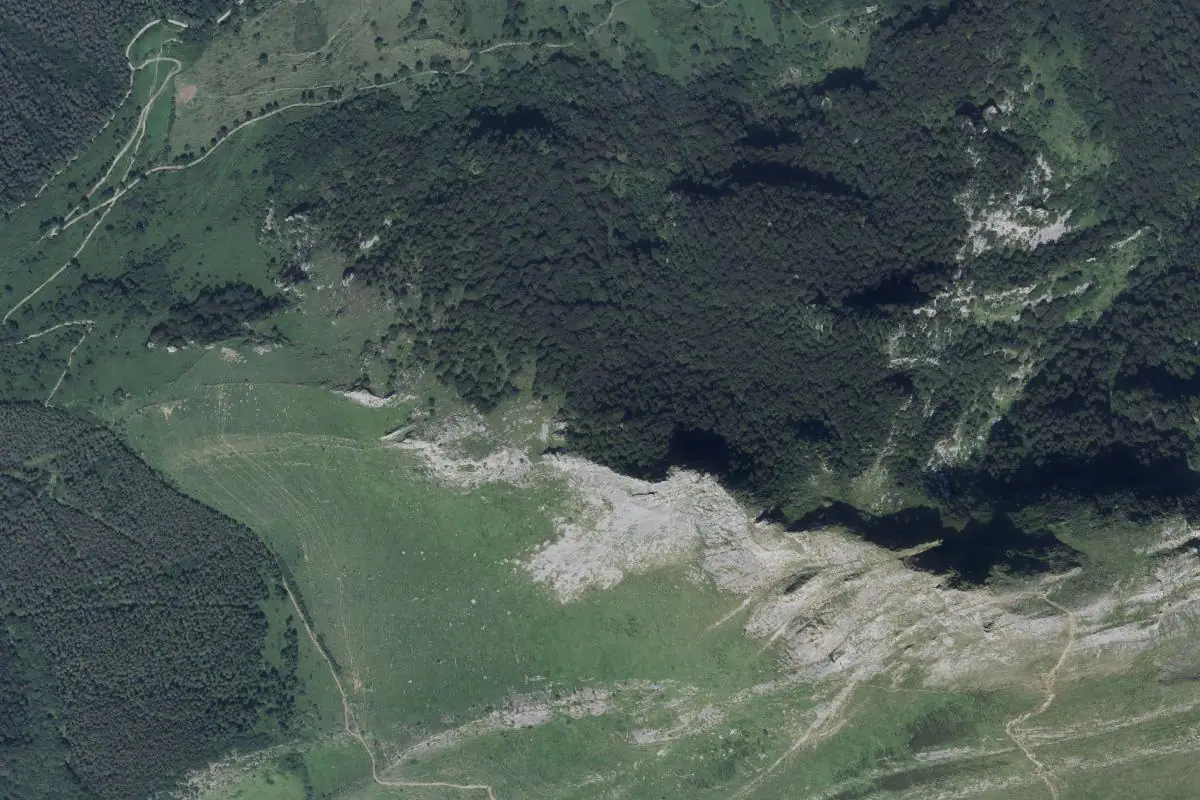 Aerial photo of the Txindoki area