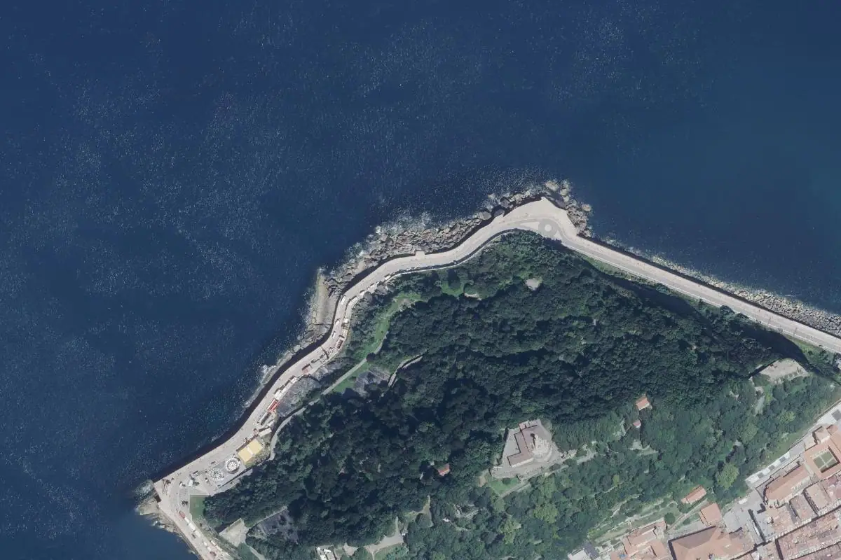 Aerial photo of the Urgull area