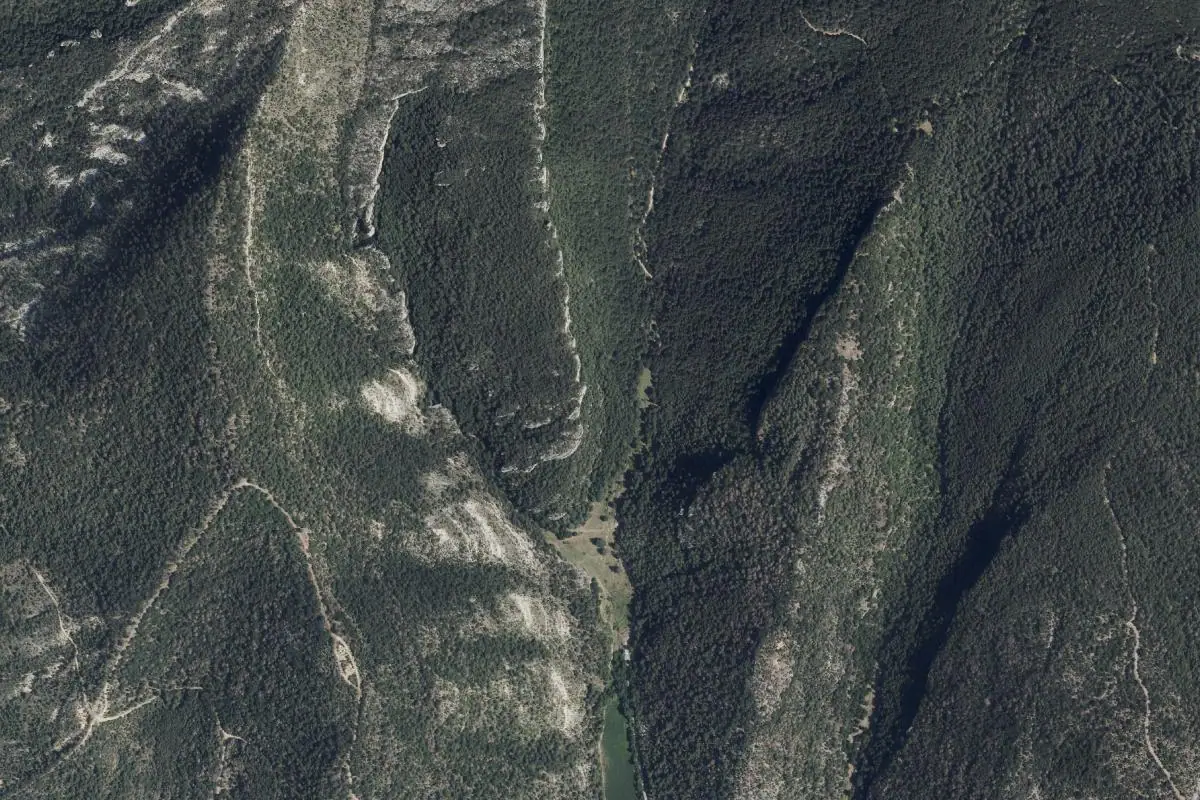 Aerial photo of the Villanueva de Valdegovía area