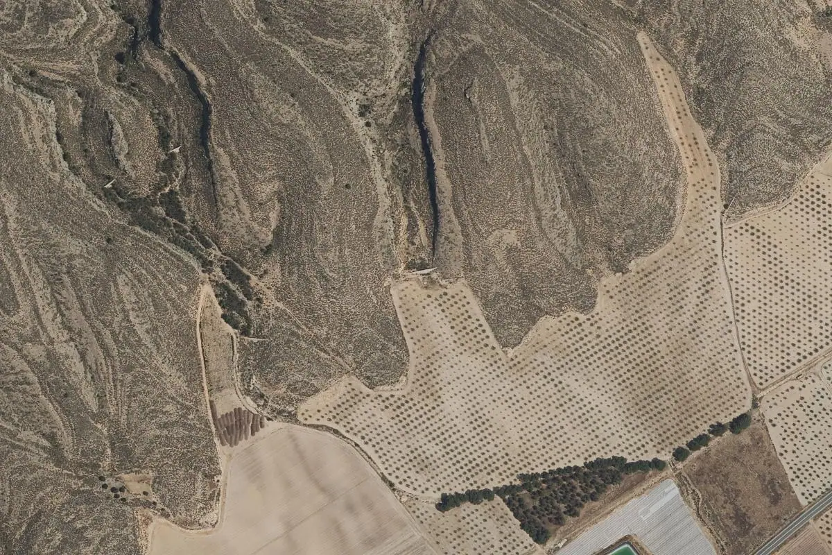 Aerial photo of the Barranco del Marqués area