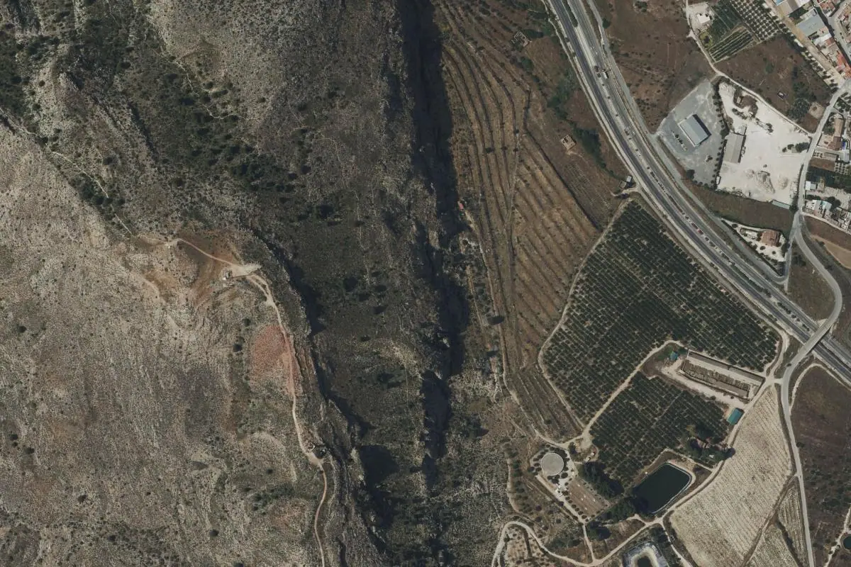 Foto aérea de la zona de Peña Rubia