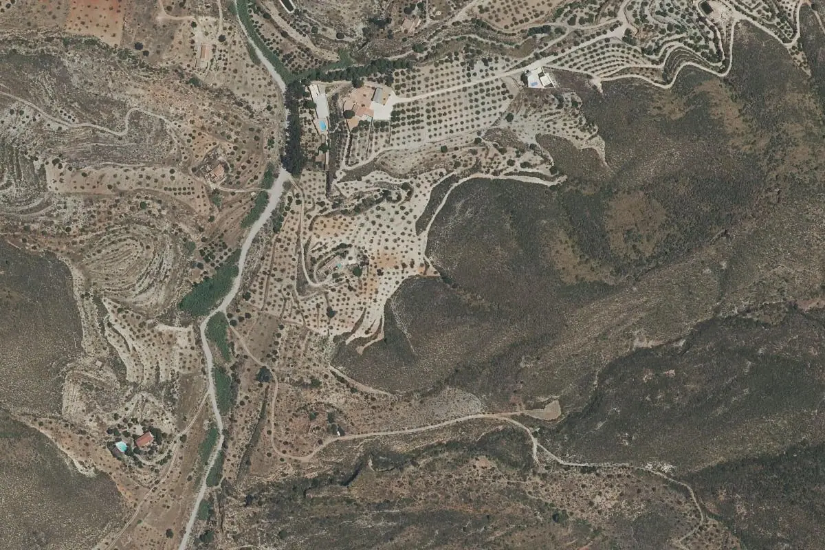 Aerial photo of the Peñas Blancas area