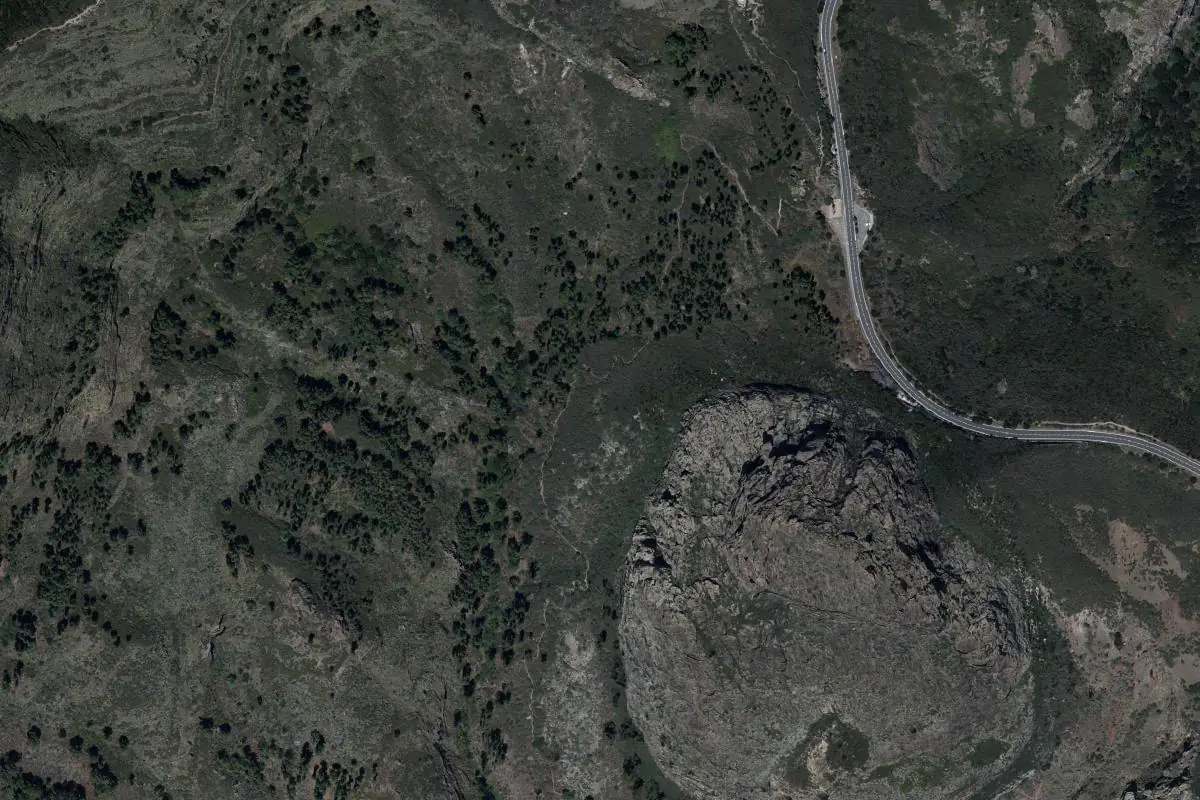 Foto aérea de la zona de Roques de Garajonay