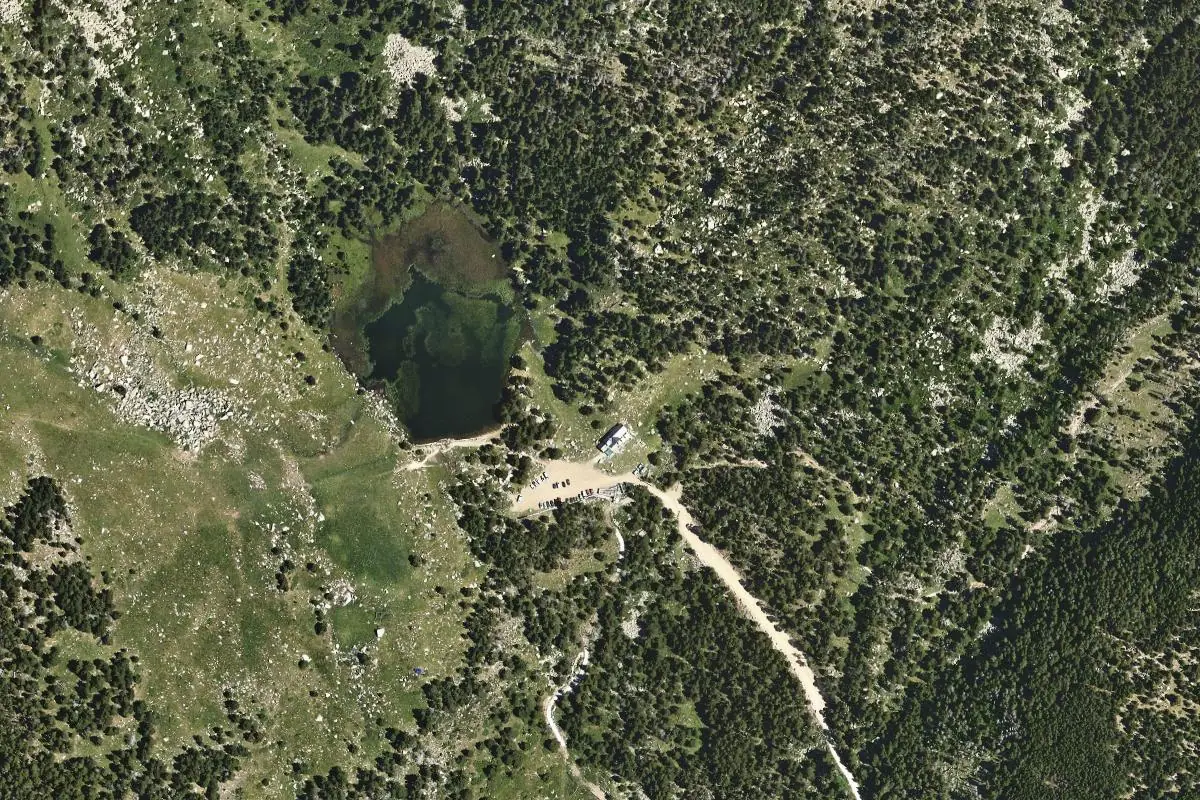 Aerial photo of the Malniu Búlder area