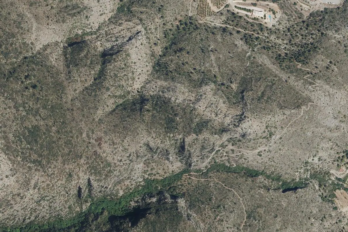 Foto aérea de la zona de Simat de la Valldigna
