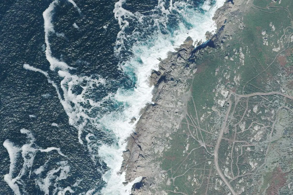 Foto aérea de la zona de En fin... - Bouldering