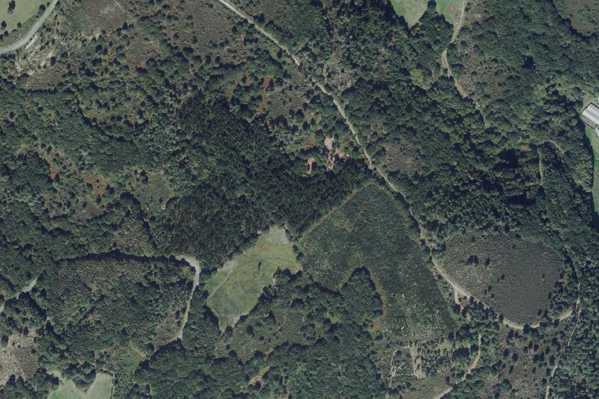 Foto aérea de la zona de Newton - Bouldering