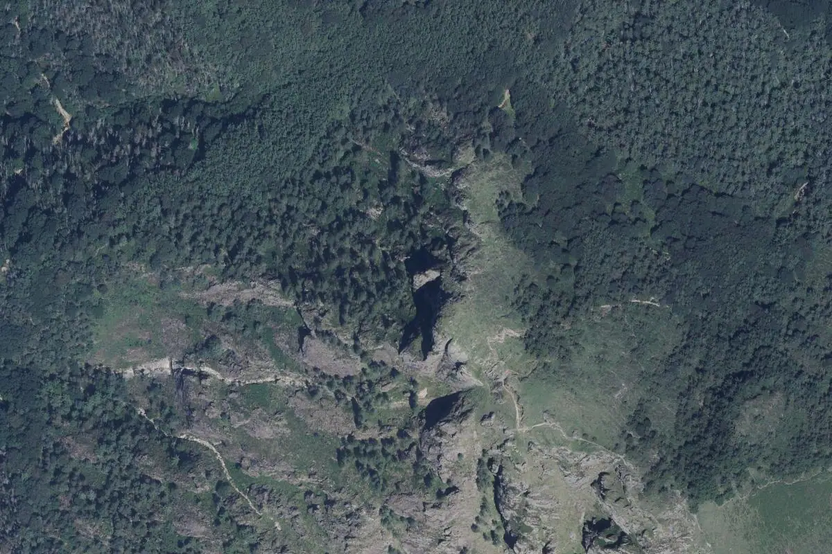Aerial photo of the Aiako Harria area
