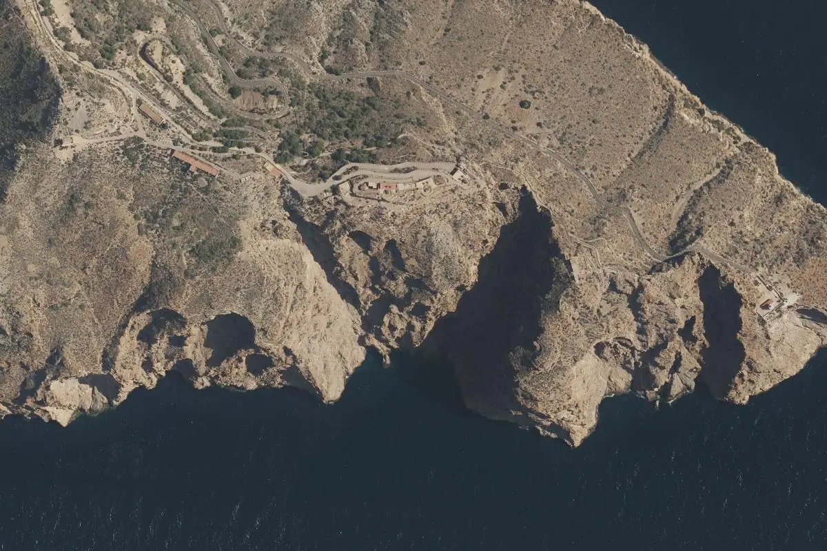 Aerial photo of the Faro de Cabo Tiñoso area