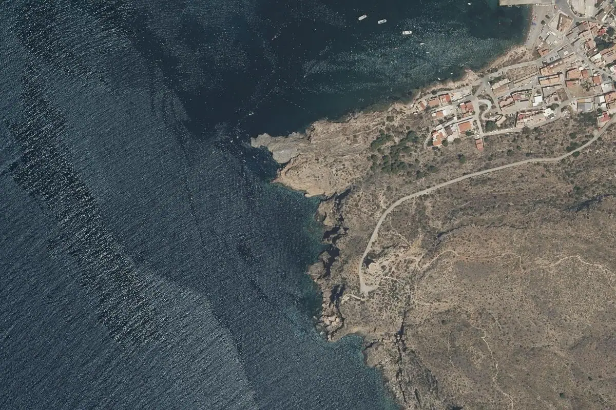 Aerial photo of the Torre de La Azohia area