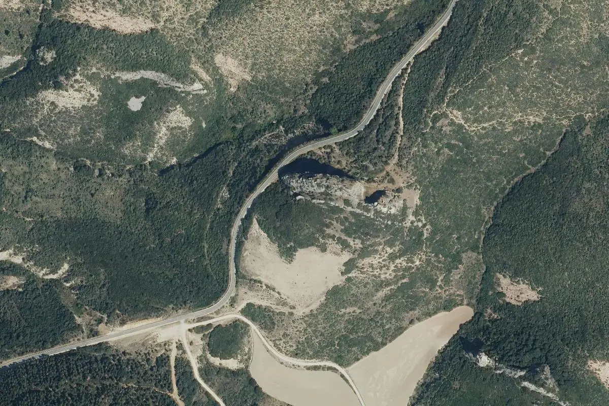 Aerial photo of the Peña de la Torre area