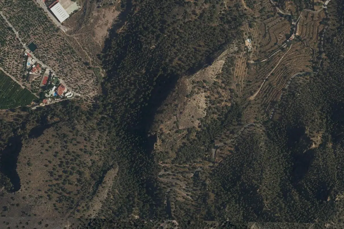Foto aérea de la zona de Castillo de los Garres