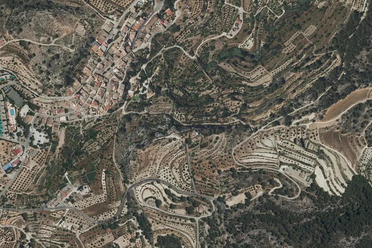 Foto aérea de la zona de El Lavaor