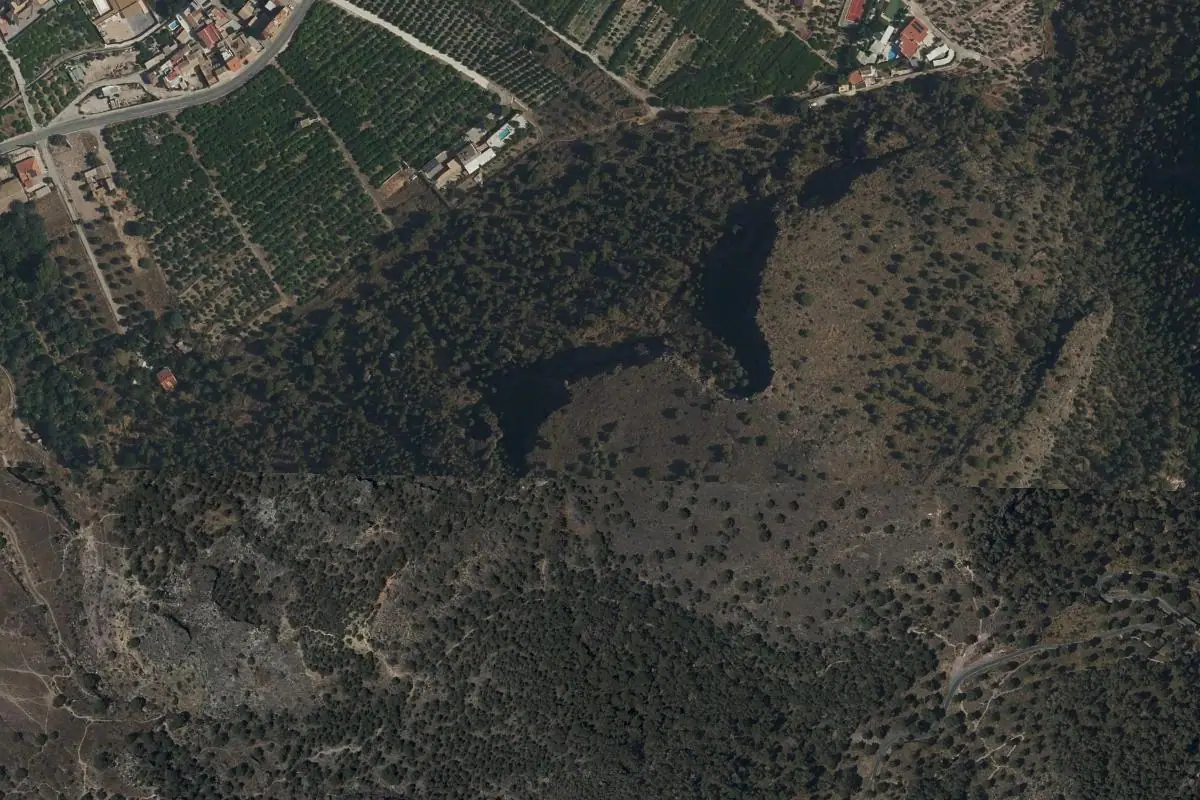 Foto aérea de la zona de Frontal de Los Garres